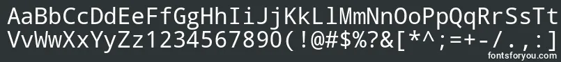 フォントDroid Sans Mono – 白い文字