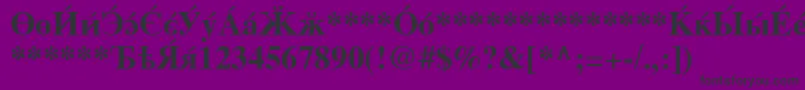 Police CyrillicserifBold – polices noires sur fond violet