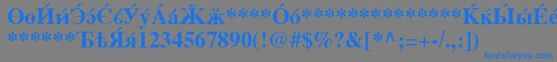 Подробнее о шрифте CyrillicserifBold Шрифт CyrillicserifBold – синие шрифты на сером фоне