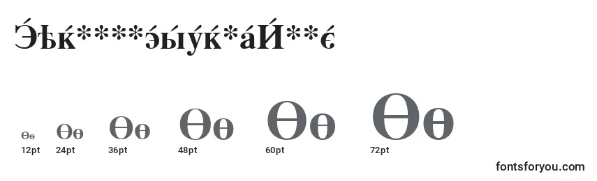 Größen der Schriftart CyrillicserifBold