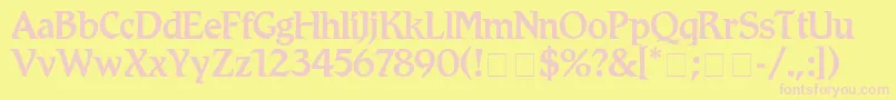 RomicMedium Font – Pink Fonts on Yellow Background