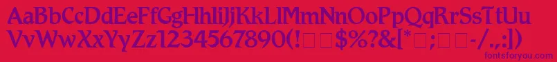 RomicMedium Font – Purple Fonts on Red Background