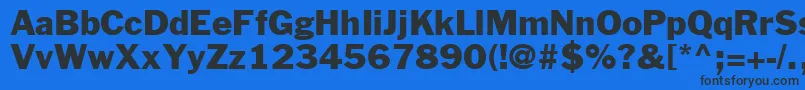 Jackroman Font – Black Fonts on Blue Background