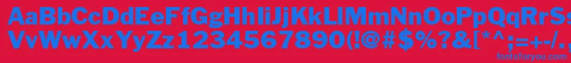 Jackroman Font – Blue Fonts on Red Background