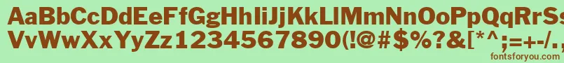 Jackroman Font – Brown Fonts on Green Background