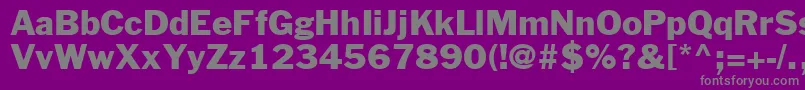 Czcionka Jackroman – szare czcionki na fioletowym tle