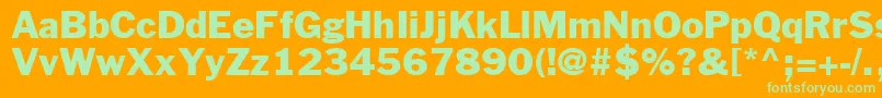 Jackroman Font – Green Fonts on Orange Background