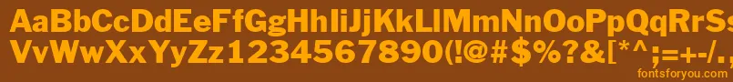 Jackroman Font – Orange Fonts on Brown Background
