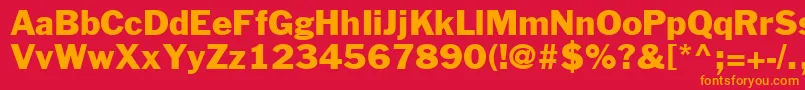 Jackroman Font – Orange Fonts on Red Background