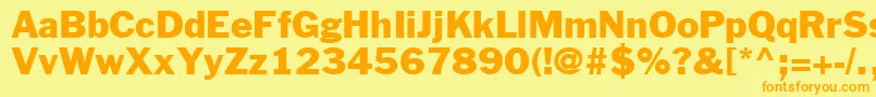 Jackroman Font – Orange Fonts on Yellow Background