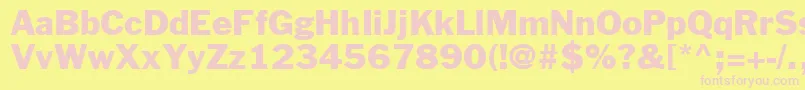 Jackroman Font – Pink Fonts on Yellow Background