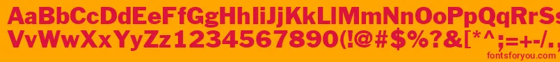 Jackroman Font – Red Fonts on Orange Background
