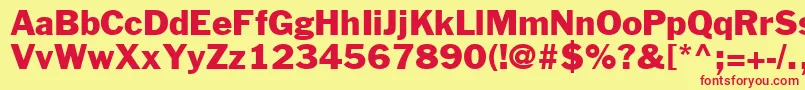 Jackroman Font – Red Fonts on Yellow Background