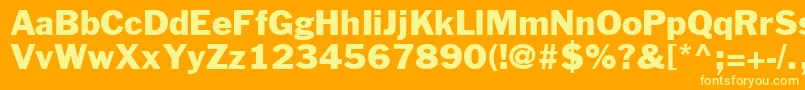 Jackroman Font – Yellow Fonts on Orange Background