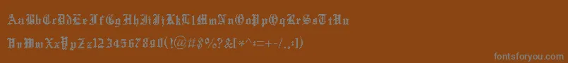 Xentype Font – Gray Fonts on Brown Background