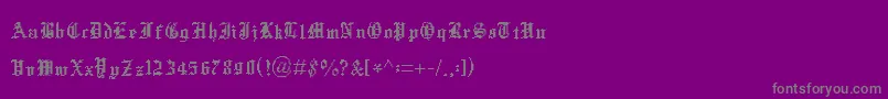 フォントXentype – 紫の背景に灰色の文字