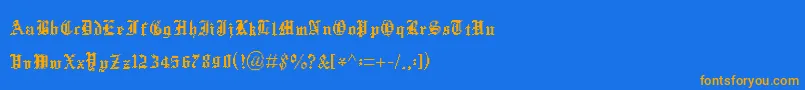 fuente Xentype – Fuentes Naranjas Sobre Fondo Azul