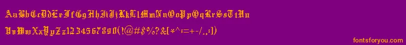 fuente Xentype – Fuentes Naranjas Sobre Fondo Morado