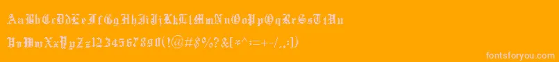 Fonte Xentype – fontes rosa em um fundo laranja