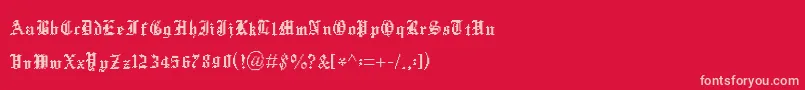 フォントXentype – 赤い背景にピンクのフォント