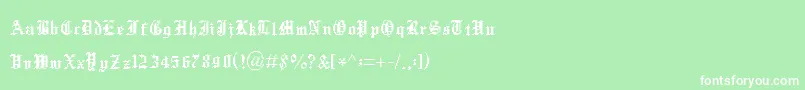 フォントXentype – 緑の背景に白い文字