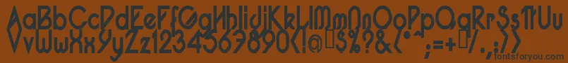 PacotillNarrowBod Font – Black Fonts on Brown Background