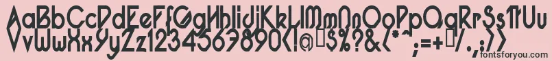 PacotillNarrowBod Font – Black Fonts on Pink Background