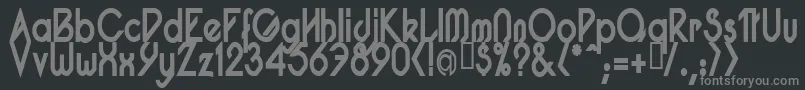 PacotillNarrowBod Font – Gray Fonts on Black Background