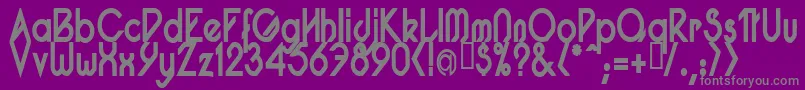PacotillNarrowBod Font – Gray Fonts on Purple Background