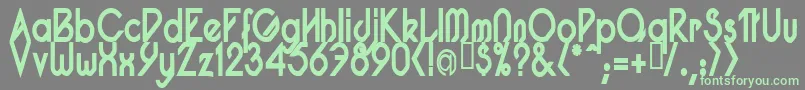 PacotillNarrowBod Font – Green Fonts on Gray Background