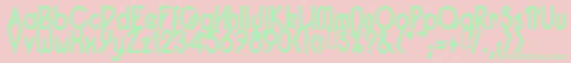 PacotillNarrowBod Font – Green Fonts on Pink Background