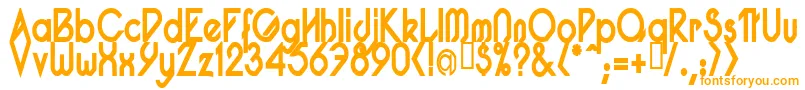 Шрифт PacotillNarrowBod – оранжевые шрифты на белом фоне