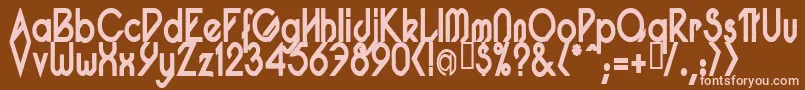 PacotillNarrowBod Font – Pink Fonts on Brown Background