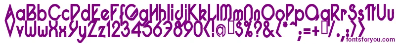 PacotillNarrowBod-fontti – violetit fontit valkoisella taustalla