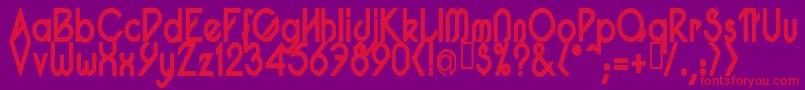PacotillNarrowBod Font – Red Fonts on Purple Background