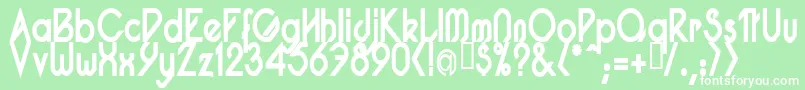 PacotillNarrowBod Font – White Fonts on Green Background