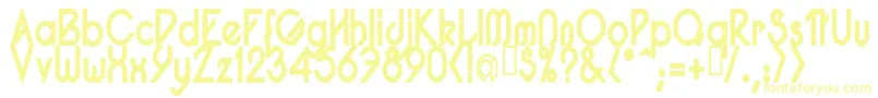 PacotillNarrowBod-Schriftart – Gelbe Schriften