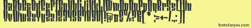 CoinLockerDatura Font – Black Fonts on Yellow Background