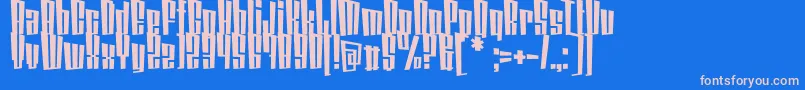 CoinLockerDatura Font – Pink Fonts on Blue Background