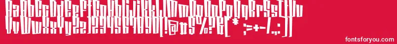 CoinLockerDatura Font – White Fonts on Red Background