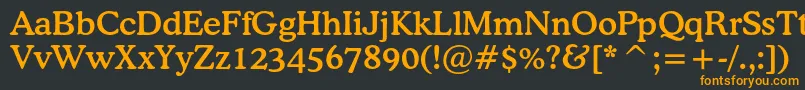 Шрифт Coopermediumcbt – оранжевые шрифты на чёрном фоне
