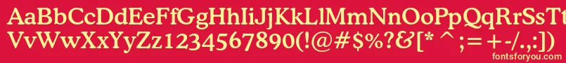 Coopermediumcbt Font – Yellow Fonts on Red Background