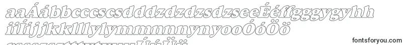 フォントAlexussHeavyHollIItalic – ハンガリーのフォント