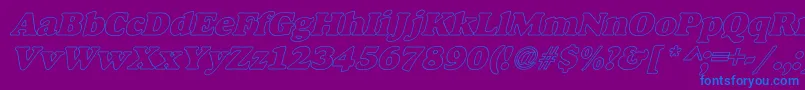 fuente AlexussHeavyHollIItalic – Fuentes Azules Sobre Fondo Morado