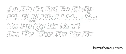 AlexussHeavyHollIItalic Font