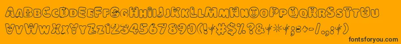 LokinderschriftHell Font – Black Fonts on Orange Background