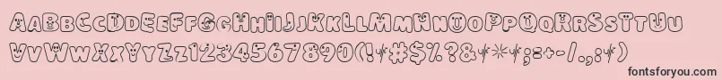 フォントLokinderschriftHell – ピンクの背景に黒い文字