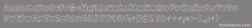 Шрифт LokinderschriftHell – розовые шрифты на сером фоне
