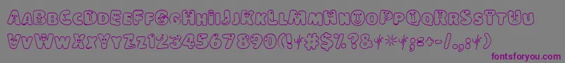 Шрифт LokinderschriftHell – фиолетовые шрифты на сером фоне