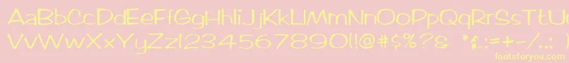 Firgid Font – Yellow Fonts on Pink Background